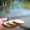 Piña de aire plantación sin suelo astilla de madera redonda colgante