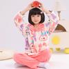 Pijamas infantiles de invierno de terciopelo coral para niñas, otoño e invierno, franela para niños y niños, ropa de hogar gruesa de terciopelo, traje