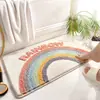 Alfombrillas Gruesas de Imitación Cachemir Transfronterizas para Piso de Baño, Alfombrillas Absorbentes de Dibujos Animados para Baño, Felpudos para Puerta de Entrada, Felpudos de Fácil Cuidado
