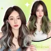 Extensões de Cabelo Clip-In para Mulheres, Extensões de Cabelo Coloridas Invisíveis de Uma Peça para Cabelos Cacheados, Cabelo Longo Descolorido Volumoso