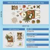 Decoración de Atmósfera Navideña Pegatinas Electrostáticas para Puertas y Ventanas de Vidrio Reno Ardilla Oso Polar Muñeco de Nieve Corona Chimenea
