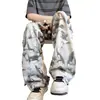 Calça de Veludo Tie-dye Americana Masculina Outono 2026 Nova Marca Tendência Perna Reta Solta Calça Longa Esportiva Perna Larga Calça Casual