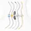 Douyin Transmissão ao Vivo Trevo de Quatro Folhas Pulseira Ajustável Deslizante Simples Acessível Luxo Feminino Ins Diamante Corrente de Pequeno Presente