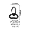 Gancho giratorio de plástico negro, accesorio para equipaje, mosquetón, gancho para colgar en mochila, gancho para cincha, accesorio para llavero, en stock