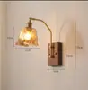 Luminária de Parede Latão para Cabeceira Quarto Sala de Estar Estudo Varanda Pousada Estilo Wabi-Sabi Retrô Noz Japonesa Estilo Meio do Século