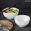 Louça de Cerâmica Branco Puro Espessado Tigela de Arroz 4.5 Tigela Luohan Tigela para Macarrão Instantâneo Tigela para Ramen Tigela de Porcelana Comercial para Arroz Doméstico
