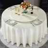 Mantel Impermeable, Resistente al Aceite y a las Manchas de PU para Hoteles, Cubierta para Mesa de Comedor sin Lavado, Juego de Mesa y Sillas para Restaurante, Mantel Especial para Mesa Redonda Grande, Cubierta para Mesa Giratoria