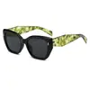 Gafas de Sol Retro Cat-Eye Anchas Templadas, Estilo Celebridad de Internet, Montura Cuadrada Negra, Unisex, 3972