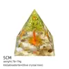 Pirâmide de Cristal Natural 5cm Estilo Europeu e Americano Decoração de Mesa para Casa e Escritório Ornamento de Pirâmide de Resina para Yoga Meditação