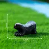 Micro Paisagem Realista Texugo Animal Figura Decoração Acessórios DIY para Jardinagem Paisagismo Ornamento Pequeno para Desktop Carro