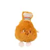 Muñeca Colgante de Peluche de Dibujos Animados Broche Lindo Muñeco de Hamburguesa Papas Fritas Tostada Pierna de Pollo Bufanda Guantes Accesorios de Ropa