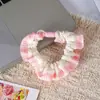 Goma para el pelo de encaje color crema, Accesorio para el pelo de estilo japonés fresco y dulce a cuadros, Pulsera de novio
