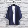 23 Verão Comércio Exterior Novo Masculino Cor Sólida Roupa Protetora Solar Estilo Chinês Masculino Casual Solto Tamanho Grande Capa de Sete Mangas