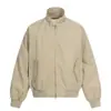 Chaqueta de Trabajo de Pana Color Caqui Estilo Americano 11Kn para Hombres y Mujeres, Forro de Cuadros Retro, Chaqueta Corta Ancha Tridimensional Adelgazante