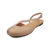 Zapatos de Piel de Vaca de Primera Capa con Dedos Separados para Mujer, Sandalias sin Talón de Punta Cerrada, Nuevo Estilo de Verano, Piel Genuina, Acabado Desgastado, Sandalias de Suela Plana Estilo Coreano