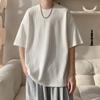 Verão casual gola redonda textura plus size manga curta camiseta base masculina camiseta casual masculina pode ser personalizada
