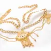 Cadena de Cintura con Escudo Bohemio Transfronteriza Europea y Americana para Mujer Accesorio de Cintura con Borla Metal Punk de Moda Genial Cinturón