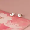 Pendientes de Hilo con Forma de Corazón Incrustados de Diamantes de Plata de Ley S925 Nalan, Pendientes de Diseño de Nicho Estilo Ins Exquisitos y Simples M07860