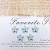 Accesorios para uñas de arte de uñas serie floral de color sólido versátil de primavera, decoraciones de resina de flor de cinco pétalos fresca y dulce para uñas y pasador de pelo