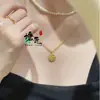 Collar Colgante de la Fortuna Chapado en Oro Vietnamita para Mujer, Accesorio de la Fortuna Versátil de Diseño de Nicho, Mismo Estilo que en Xiaohongshu