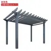 Treliça de Uva de Liga de Alumínio Pérgola Suporte para Plantas Trepadeiras Anti-corrosão Suporte para Flores Pátio de Villa Estrutura de Metal Externa Pérgola com Textura de Madeira