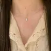 Zhuo Zhi Fan Joyería Estilo Emperatriz Plata S925 Hilo de Pescar Invisible Collar Estilo Verano Versátil Cadena Clásica para Clavícula
