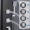Termostato multifuncional de aço inoxidável 304 montado na parede, tela de chuveiro ajustável, kit de chuveiro