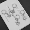 Nuevos Pendientes Colgantes de Copo de Nieve, Clips para Orejas, Pendientes Unisex, Pendientes de Alta Calidad, Accesorios de Diseño de Gama Alta de Nicho