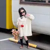 Vestido de primavera y otoño para niñas, elegante y moderno, estilo coreano, jacquard de encaje, dulce vestido de princesa del bosque para bebés y niños