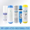 Elemento filtrante purificador de água de algodão PP 10 polegadas acessórios universais membrana RO membrana de osmose reversa conjunto de cinco estágios filtro de carvão ativado
