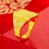 Anillo para el cabello de oro arena vietnamita que significa riqueza y fortuna, fortuna y prosperidad, anillo ajustable dominante y a la moda