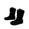 Botas Ocidentais Largas para Mulheres, Novas Botas Martin, Estilo Preguiçoso Retrô, Botas de Equitação Outono e Inverno 2026, Botas Curtas