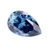 Anillo de diamantes desnudos de Mosan con gema Huagang en forma de pera, zafiro azul verdoso, superficie de anillo, moissanita en forma de gota, piedra desnuda, piedra principal al por mayor