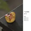 Dragón de barro amarillo de arcilla púrpura, lindo y encantador, un adorno de mascota de té que promueve la riqueza, un juguete de té premium hecho a mano, accesorio de decoración para mesa de té