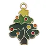 Pacote Misto Transfronteiriço de 50 Pingentes de Árvore Fofos de Papai Noel e Boneco de Neve com Gotejamento de Óleo de Natal Acessórios de Decoração DIY
