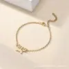 Accesorios Populares de Acero Inoxidable para Prensado de Arena de Múltiples Especificaciones Pulsera Moda Trébol de Cuatro Hojas Mariposa Libélula Corazón de Melocotón Pulsera Pulsera