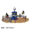 Silla giratoria exterior para niños de jardín de infantes, carrusel eléctrico grande de fibra de vidrio, camión de madera, caballo de madera, equipo de parque de atracciones