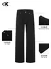 Jeans Rectos Retro Americanos 11KN para Hombre y Mujer Sueltos Simples Básicos Tendencia Callejera Casual Pantalones de Pierna Ancha