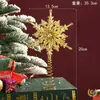 Decoraciones Navideñas, Estrella Dorada Tridimensional para la Punta del Árbol de Navidad, Accesorios para Decorar el Árbol de Navidad, Suministros para la Decoración de Escenas