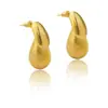 Pendientes de Metal Cepillado en Contraste Dorado y Plateado, Pendientes de Estilo Frío, Pendientes Simples Versátiles para Ropa de Trabajo, Pendientes de Moda Elegantes para Mujer