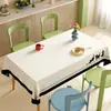 Lindo Gato Dibujo Animado Estilo Nuevo Tela de Hilo Mantel Impermeable y a Prueba de Aceite Mantel Doméstico Antideslizante Protector