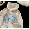 Nueva Sudadera con Capucha de Terciopelo para Adolescentes Marca de Tendencia 2024 para Hombre Primavera y Otoño Chaqueta Suelta de Gama Alta y Súper Bonita