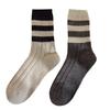 Con pantimedias Shark calcetines de media pantorrilla para mujer calcetines a rayas Maillard versátiles modernos ing medias MORI Calcetines deportivos