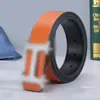Cinturón Casual Nuevo de Cuero Liso Transfronterizo para Hombre, Cinturón de Piel de Vaca de Alta Gama con Hebilla en H y Letras, Estilo Versátil y de Moda para Hombre