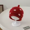 Sombrero para niños, gorro tejido de copo de nieve para chupete de bebé, gorro tejido para bebé, gorro de protección para los oídos de otoño e invierno