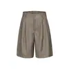 Ropa de Hombre Beijie Verano 2026 Nuevos Pantalones Cortos Casuales de Color Sólido Holgados Marca de Moda para Hombre Pantalones de Vestir Rectos de Cinco Puntos