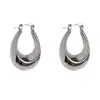 Pendientes Minimalistas de Forma de U de Nicho Europeo y Americano de Moda para Mujer, Clips para Orejas de Lágrima de Plata, Pendientes Versátiles Exagerados al por Mayor