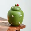 Bote de Cerámica para Té para Guardar Hojas de Té con Accesorios de Té de Alta Gama para Almacenamiento de Té
