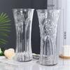 Vaso Grande Espessado Vidro Transparente Enfeites para Sala de Estar Plantas Hidropônicas Bambu Rico Lírio Flor Seca Vaso de Cerâmica