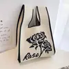 Bolso Tote Nuevo de Moda con Lindo Diseño de Animal, Bolso de Mano Versátil para Mujer, Estilo Coreano y Japonés, Bolso de Punto para Exteriores para Damas